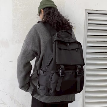 新品特惠🔥後背包 工裝後背包 背包 大容量後背包 雙肩包 書包 學生書包 工裝背包 筆電包 素色後背包 韓版後背包 工裝