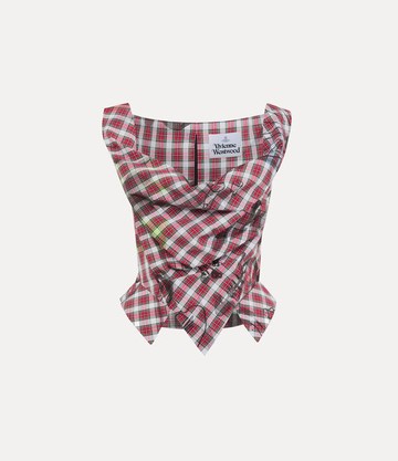 Vivienne Westwood Sunday Top Printed Check Red 42 Women