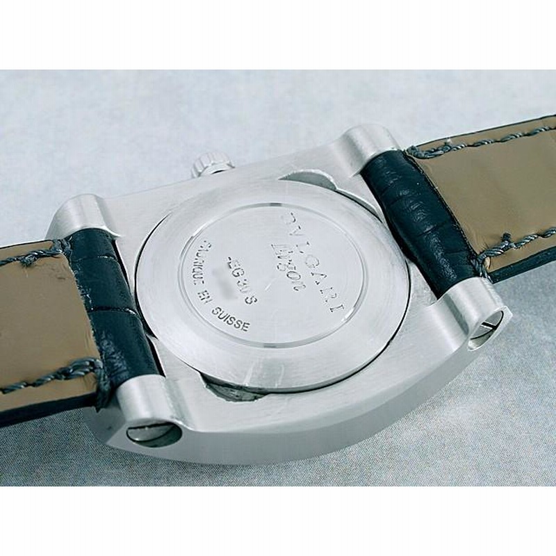 音羽屋□ ブルガリ BVLGARI エルゴン EG30S デイト 革ベルト ブラック