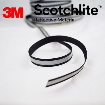 3M Scotchlite C725 AW20039   反光布 反光帶 反光條 反光材 寬度為1公分/反光寬0.5公分 黑邊反光條 可水洗反光條