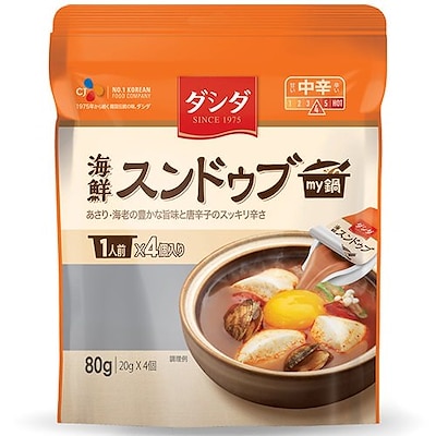 ダシダ　my 鍋 海鮮 スンドゥブ 1人前 x 4個入 80g 韓国 食品 食材 料理 調味料 簡単 韓国スープ