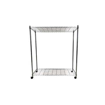 Top queen 【Top queen】45 x 120 x 125 cm 二層附輪鐵力士鍍鉻萬用收納架