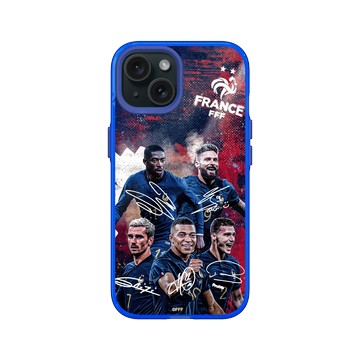 iPhone 15 Clear 激光藍 - FFF - France National team - Signatures 2