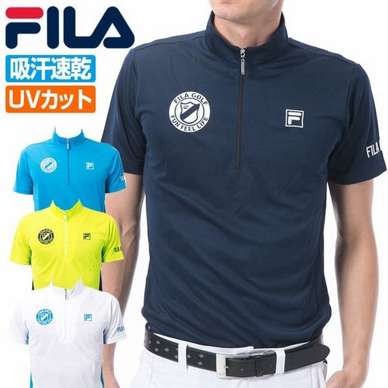 在庫処分市 フィラ ゴルフ メンズ 半袖 ポロシャツ 半袖シャツ 吸汗速乾 ｕｖカット スタンドカラーシャツ ジップアップ 全4色 Fila 749 668g 通販 Lineポイント最大0 5 Get Lineショッピング