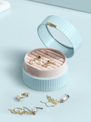 首飾盒便攜式網紅耳環耳飾耳釘項鏈戒指飾品輕奢禮物小精致收納盒