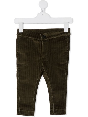 La Stupenderia - stretch-fit corduroy trousers - kids - Cotton/Spandex/Elastane - 12 mth - Green
