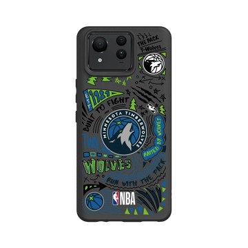 Zenfone 11 Ultra SolidSuit 黑 - NBA - 塗鴉系列-明尼蘇達灰狼 Minnesota Timberwolves- Graffiti