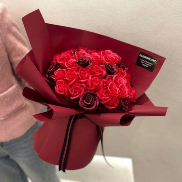 ❀【花中世界】❀七夕情人節禮物送女友老婆ins畢業生日訂婚成品仿真假花玫瑰花束