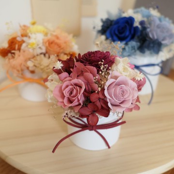 【經典圓形永生盆花】多色系/送禮/居家裝飾/開幕賀禮