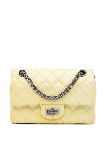 CHANEL Pre-Owned - 2006-2008 mini Reissue shoulder bag - women - Patent Leather - One Size - Yellow