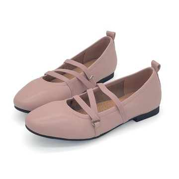 Phil緞帶星語真皮芭蕾交叉綁帶瑪莉珍鞋通勤娃娃鞋