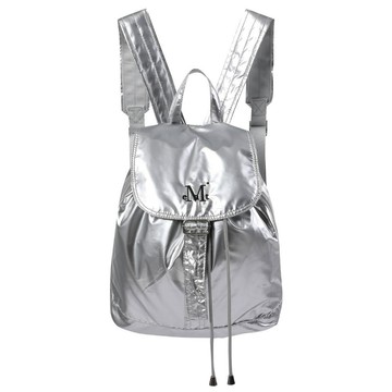 韓國 MUCENT GLOSSY MINI BACKPACK 光澤感防水迷你後背包 銀色 SILVER