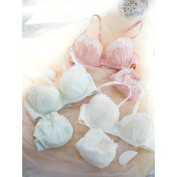 70A75BC80B琉璃町日式日系馬卡龍可愛性感女清新蕾絲文胸內衣內褲