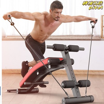 【家用健身神器】仰臥板 健腹板 收腹器 仰臥起坐板 腹肌訓練器 健身器材 可摺疊收納 多功能調節 家用宿舍健身