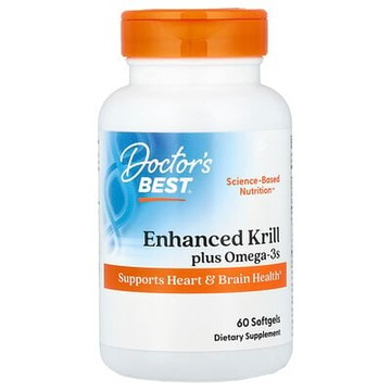Doctor's Best, 含超級磷蝦的加強型磷蝦和歐米伽 3，60 粒軟凝膠
