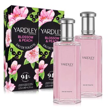 YARDLEY 雅麗 櫻花&白桃淡香水125mlX2入