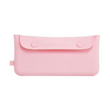 MARCUS＆MARCUS - 輕巧矽膠餐具收納袋-玫瑰粉