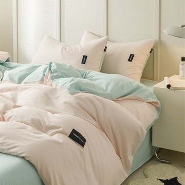 日式全棉100純棉床包組 床包組四件套 簡約長絨棉 床單 被套 無印風 學生宿舍 三件套