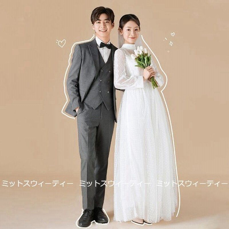ウェディングドレス 二次会 前撮り 挙式 花嫁 長袖 リゾートドレス 結婚式 ブライダル パーティードレス 後撮り レース ワンピース ホワイト 軽い 大人可愛い 通販 Lineポイント最大0 5 Get Lineショッピング
