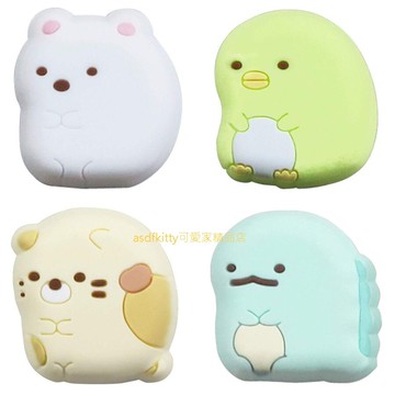 asdfkitty可愛家☆日本san-x角落生物造型車牌鎖裝飾貼-4入-機車-汽車-腳踏車都可用-日本正版商品