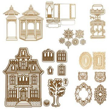 3D 圣誕節鬼屋南瓜·圣誕樹刀模 Scrapbook切割模板 DIY 模具賀卡