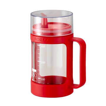 ASVEL 多彩玻璃調味油罐 附蓋及防漏矽膠 回流設計 防滑塑膠握把  350ml  1個