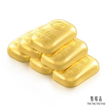 點睛品 伍台錢x6塊 黃金金條_計價黃金(共112.5克)