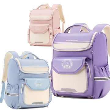 【優貝選】三麗鷗 酷洛米/美樂蒂/大耳狗 素色立體護脊 防潑水 大容量 小學生書包 1-6年級適用