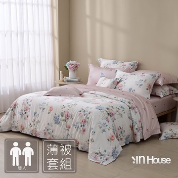IN-HOUSE-80支天絲棉薄被套床包組(戀戀玫芳-雙人)