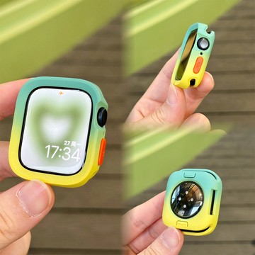 漸變色 TPU 保護套橡膠緩衝殼適用於 Apple Watch ultra 49mm S10 46mm 45mm 44m