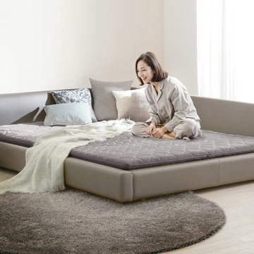 Luxnine CLT8 乳膠薄墊 涼暖兩用  單人加大  灰色  8cm
