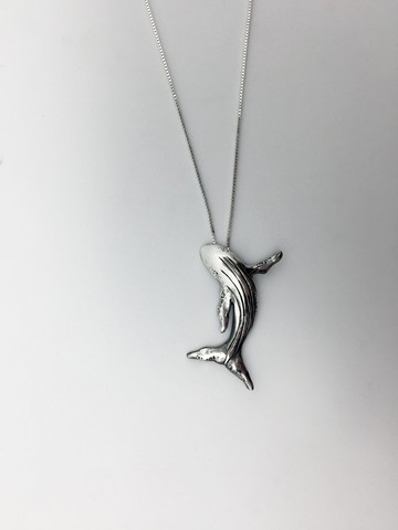 海生系列_鯨躍no.2_純銀項鍊-lalamove自取
