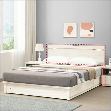 3.5 / 5 / 6尺USB夜燈床頭片 標準雙人 雙人加大 床頭背板 床片 【275B0862】Leader傢居館275-1202