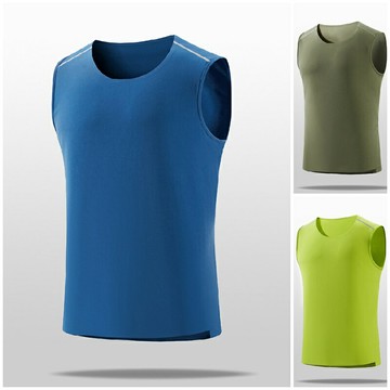 現貨+預購 男涼感無袖上衣T恤冰絲速乾背心運動透氣訓練大碼吸濕排汗健身衣-男裝3色74lg30【獨家進口】【米蘭精品】