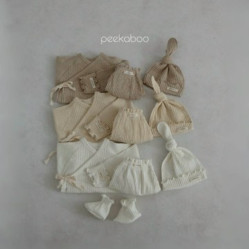 peekaboo 捲邊莫代爾新生兒套裝【現貨+預購】附帽 新生兒衣服 嬰兒帽子 寶寶衣服 嬰兒衣服 寶寶套裝 韓國童裝