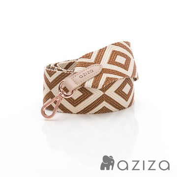 aziza 菊菱寬版造型背帶 駝色