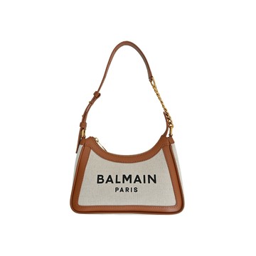 balmain B-Army 皮革飾邊帆布單肩包