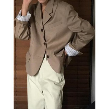 韓國OVERTAKE女士西裝外套女春季2026款職業休閑寬松西服小西裝女