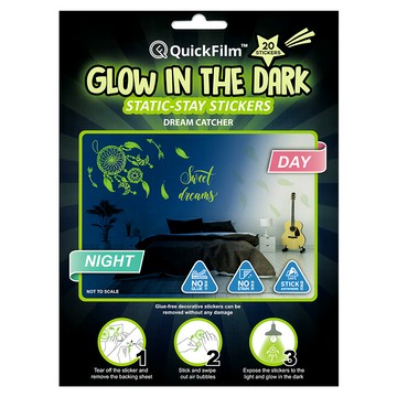 QuickFilm Kiss貼貼 靜電貼 夜光指示牌 20貼  166mm X 175mm