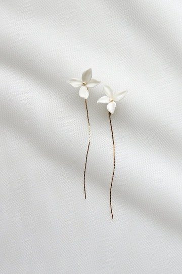 茉莉花耳環