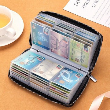 台灣出貨❤名片本 名片簿 名片收納卡冊 名片夾大容量商務 名片冊 收納冊 名片夾 積分卡夾本子 收納卡冊拉鍊卡包證件長款
