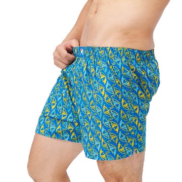 A.P雨傘塗鴉印花平織平口褲