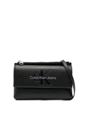 Calvin Klein Jeans - logo-print crossbody bag - women - Polyurethane/Polyurethane - One Size - Black
