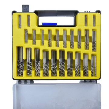 極光商城-150PC迷你麻花鑽電鑽鑽頭0.4-3.2mm小鑽頭高速鋼微型開孔器套裝