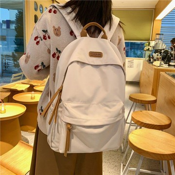 【台湾出货】書包女ins森系百搭高顏值耐髒學生初高中韓版大容量慵懶風網紅背雙肩書包  護脊書包 學生書包 防潑水 輕量