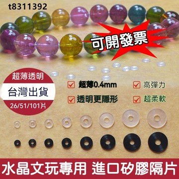 ✨台灣出貨✨0.4mm超薄隔片 進口隱形水晶矽膠隔片 水晶文玩手串防磨損隱形隔墊片 珠寶防磨損手串隱形超薄黃金定位防滑圈