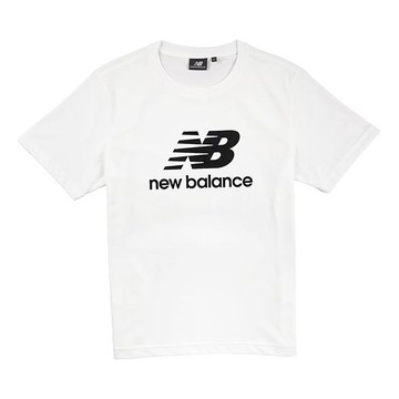 New Balance Men's Logo Short Sleeve White