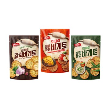 【蝦皮直營】韓國 歐邁福 法式麵包餅乾 香蒜奶油/青陽辣椒美乃滋/蘋果派口味 80g 大蒜餅乾 韓國餅乾