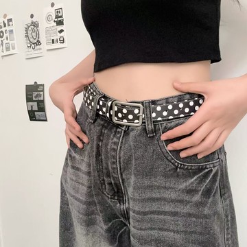 【台灣公司 可打統編】免運 鉚釘腰帶女款高級感美式y2k簡約復古百搭裝飾高級感圓孔皮帶配飾 可開發票 全館五折 工廠現貨直銷 新品特價 z9211