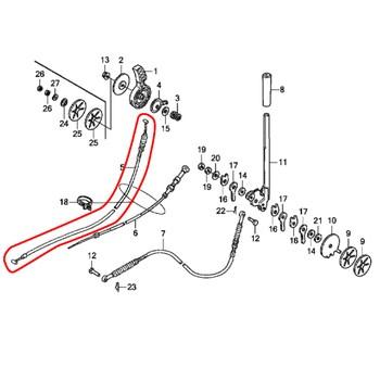 ホンダ除雪機純正パーツ　スロットルケーブル　対応機種HSS970n 1170n　